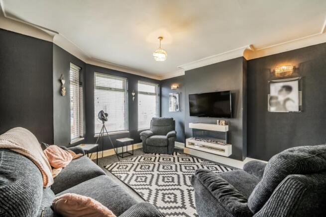 Lounge with feature fire surround