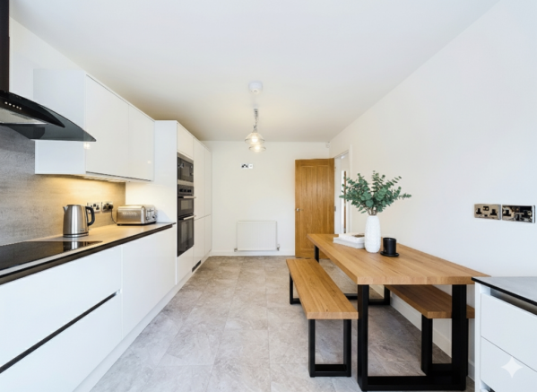 Virtually Staged Kitchen Diner Showing How This Ro