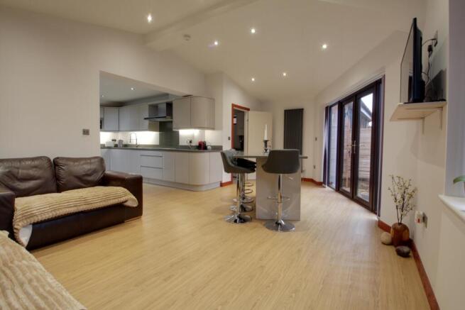 Open-plan living room and dining area