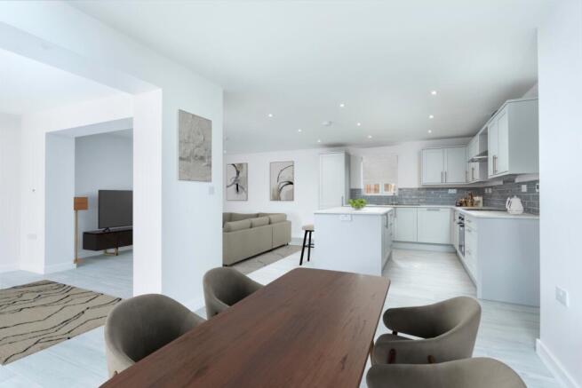 Family Living Kitchen - Virtually Staged