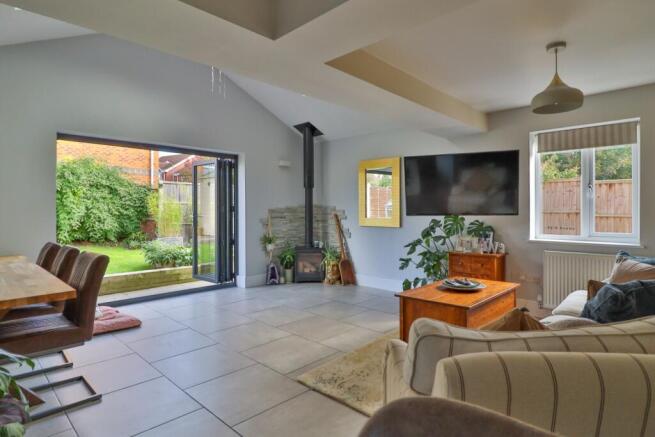 Vaulted Ceiling and Bi fold Doors