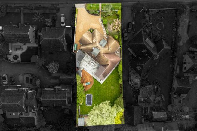 Aerial view of home