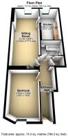 Flat 3, Courtlands, Higher Lincombe Road 3d floorp