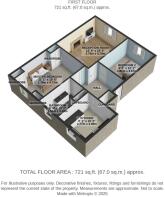 140 Norbiton Hall - Floor plan 3D