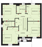 First floor floorplan of the Halton