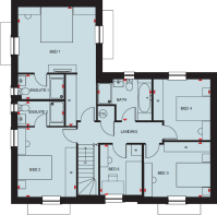 First floor plan of the Henley at Ladden Garden Village