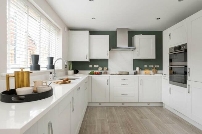 The open plan kitchen and dining area is the perfect place to entertain