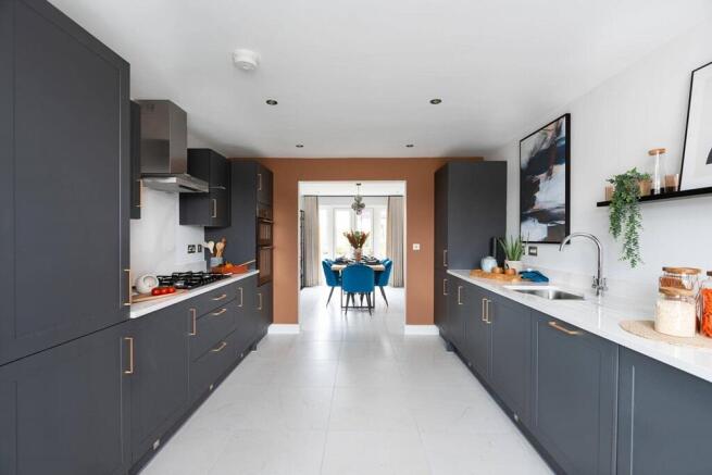 An open plan kitchen and dining area makes entertaining easy