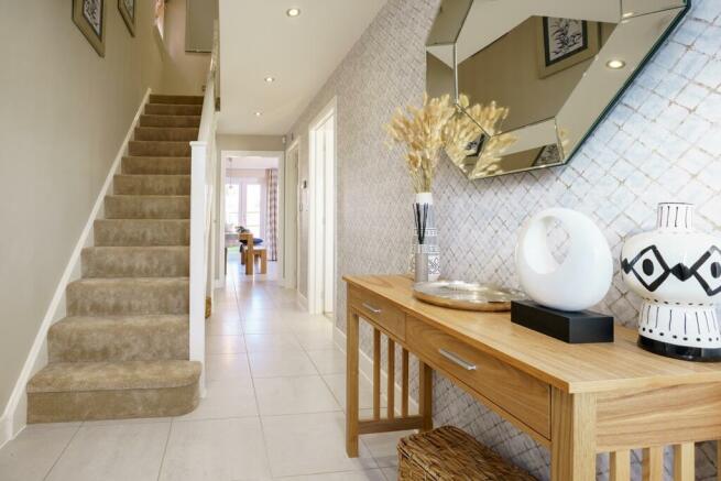 The Midford has a bright and spacious hallway with under stair storage