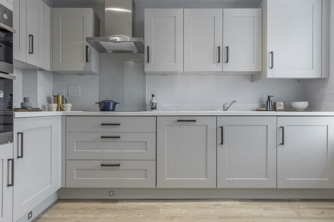 Beautifully designed kitchen with ample storage space