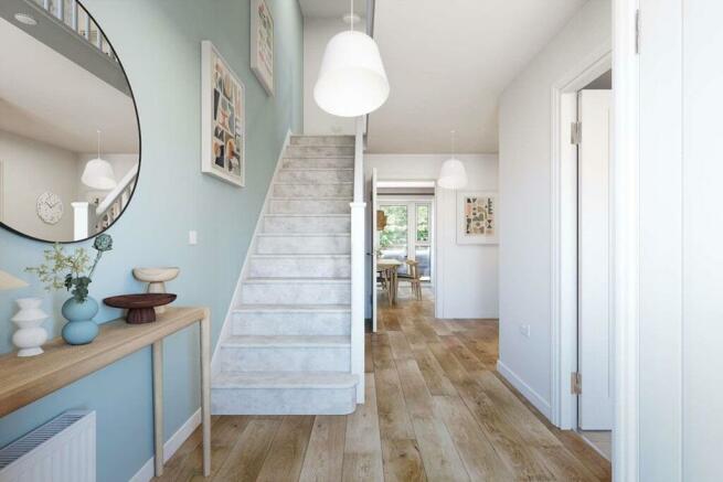 A welcoming hallway with cloakroom and storage space