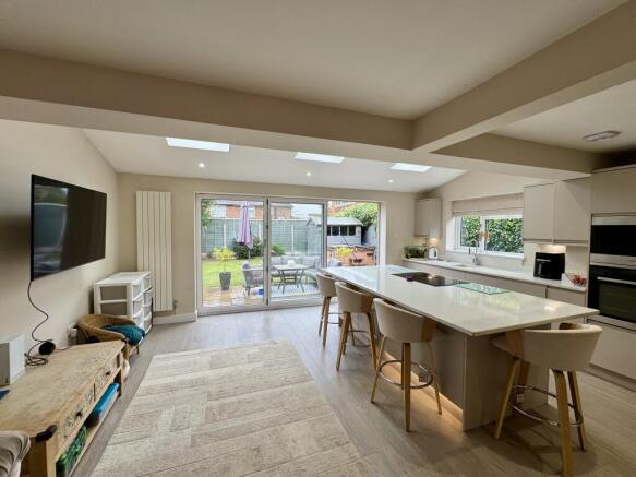 open plan kitchen living