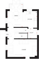 The Elm four bedroom floor plan ground floor