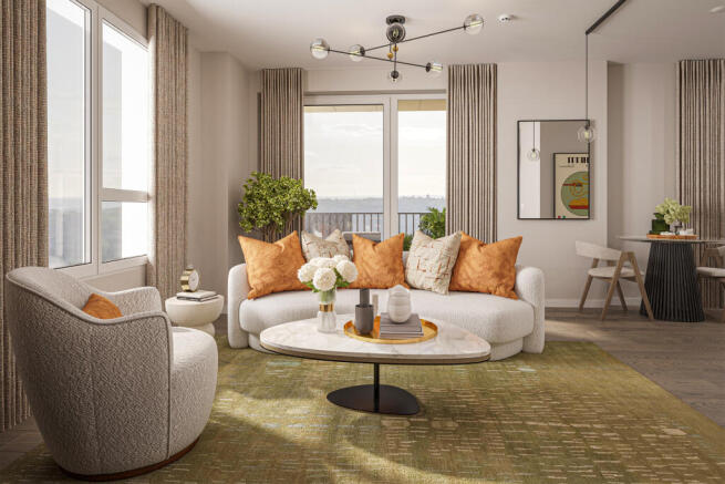 Fenton Apartments (1bed) - Living Area 4