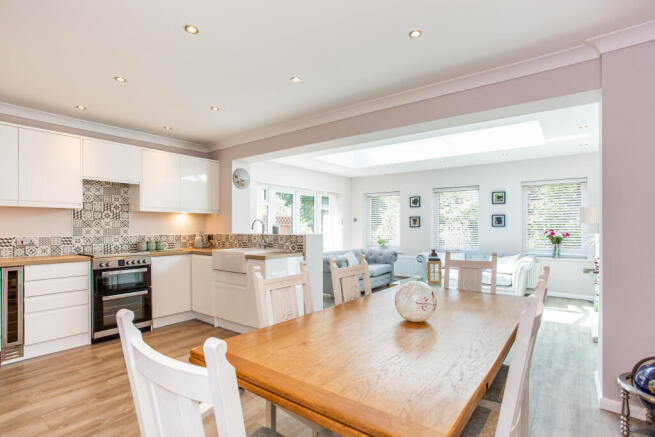 open plan kitchen/living area