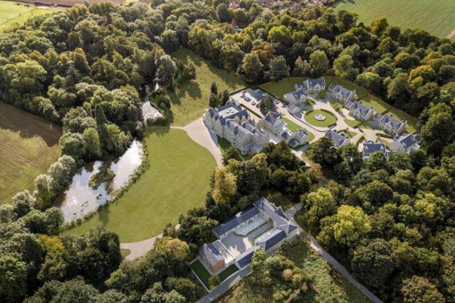 Aerial View Of The Firbeck Hall Estate