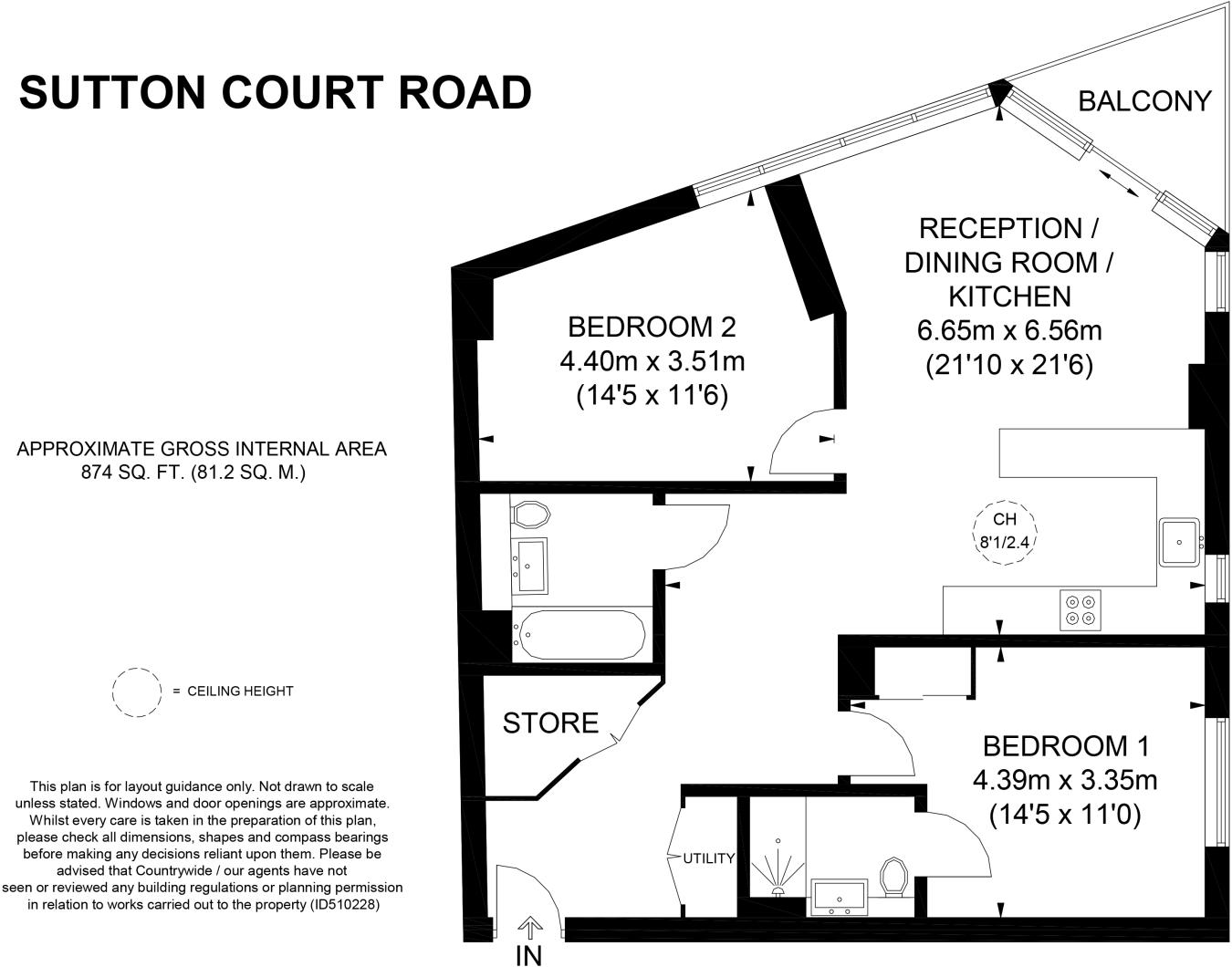2 Bedroom Apartment To Rent In Sutton Court Road Sutton Sm1 Sm1