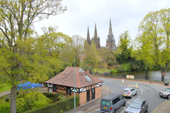 View of Lichfield Cathedral from Apartment.JPG