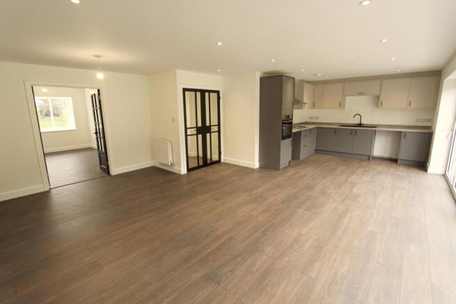 Open plan kitchen diner