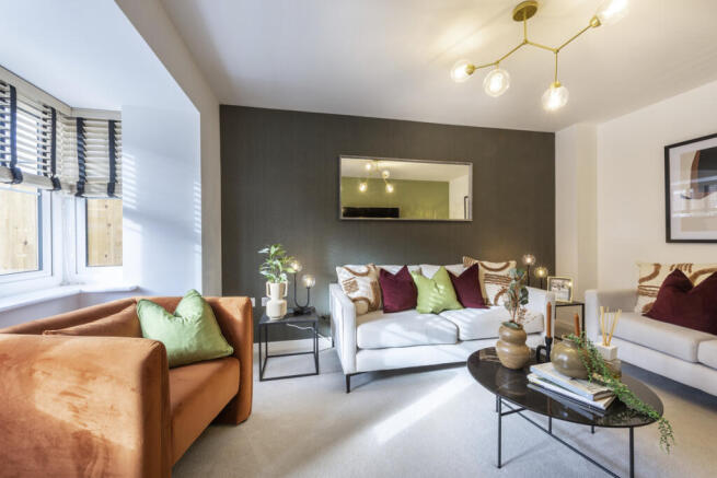 Indicative Living Room, Contemporary Modern Decoration