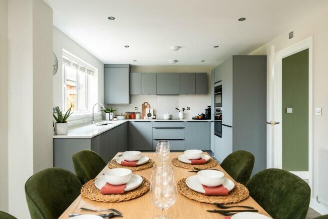 The large kitchen/dining area is the hub of this family home