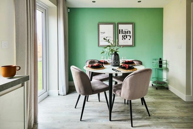 Ideal dining area for family mealtimes or entertaining