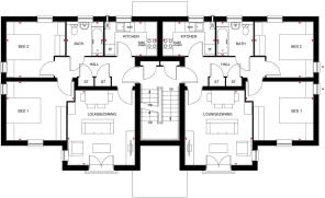 First and second floor plan of the falkirk apartment