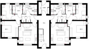 Ground floor plan of the falkirk apartment