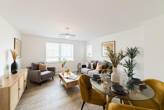 Internal shot of the falkirk living and dining area in the falkirk