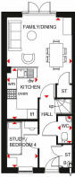 Ground floor plan of our 4 bed Kingsville