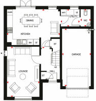 Typical 4 bedroom Hale ground floor plan