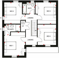 Typical 4 bedroom hale first floor plan