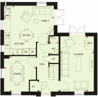 Ground floor plan of our 4 bed Alderney home