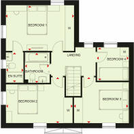 First floor plan of our 4 bed Alderney home