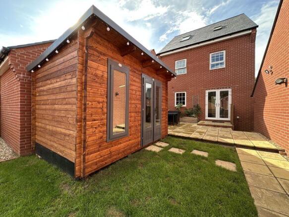 Rear garden and home office