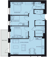3-bedroom apartment - Waterway Apartments