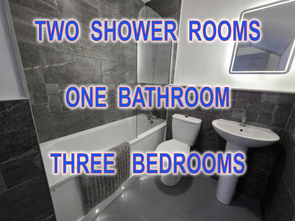 Two private shower rooms and one private bathroom
