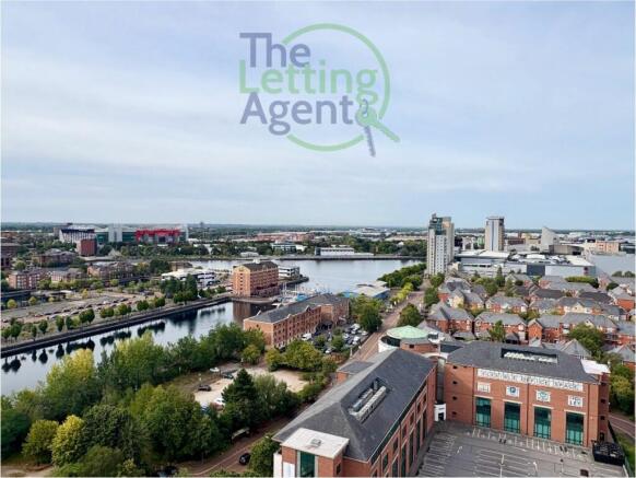 View across Salford Quays from 17th Floor