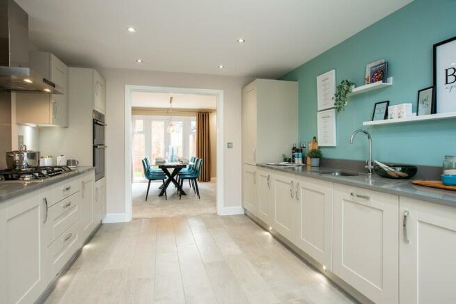 A stunning contemporary kitchen with lots of storage space
