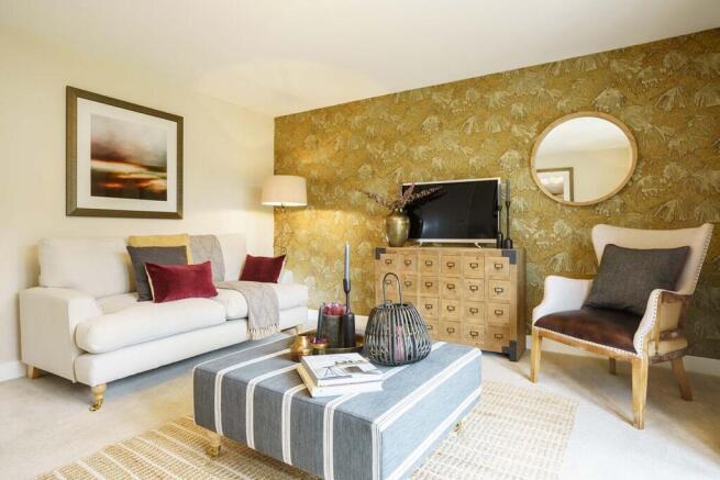 The living room is flooded with natural light