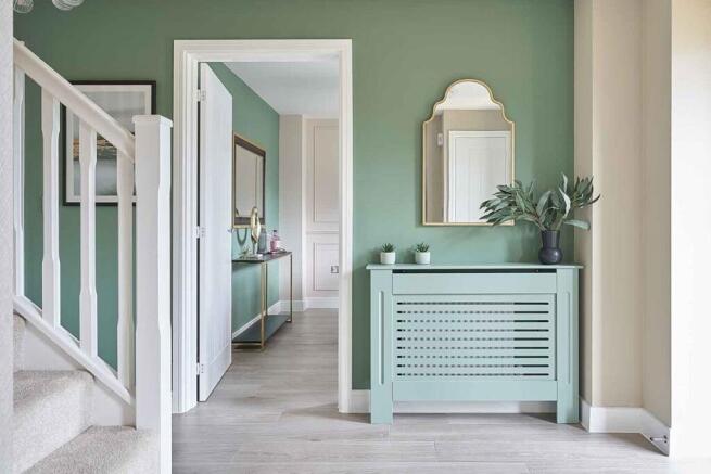 Your hallway is welcoming with space for additional storage