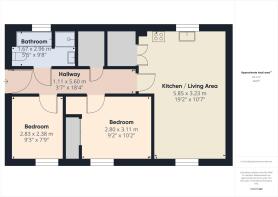 Floorplan Flat 2, 1 Fry Close 