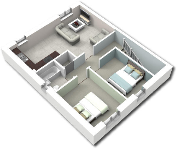 First floor plan 3D