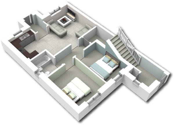 Ground floor plan 3D