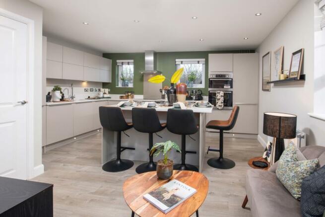 Internal view of the kitchen dining area of an Alderney house type