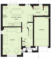 Ground floor floorplan of the Halton