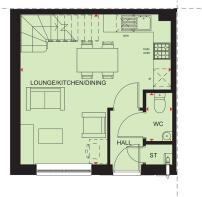 The Amber ground floor floorplan