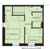 The Amber first floor floorplan