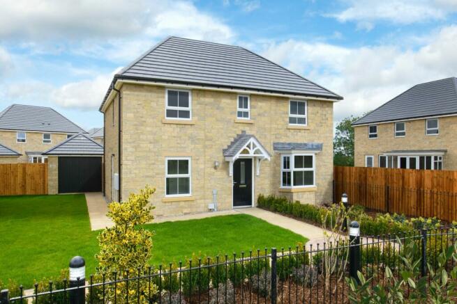 External view of Bradgate style home in stone finish