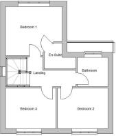 Floorplan 3 bedroom first floor